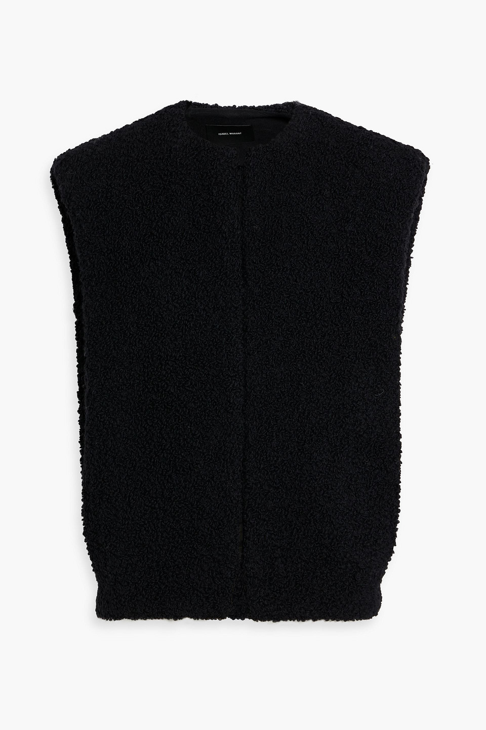 Isabel Marant Gwendae Wool-blend Bouclé Vest In Black
