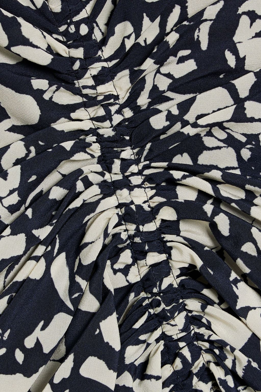 ISABEL MARANT Lilia ruched printed stretch-silk midi dress
