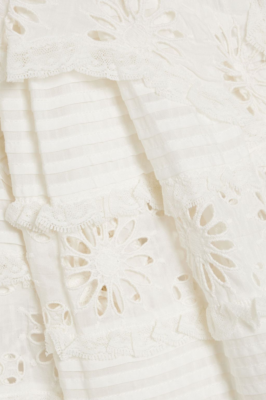 ISABEL MARANT Dicersei ruffled broderie anglaise cotton and silk-blend blouse