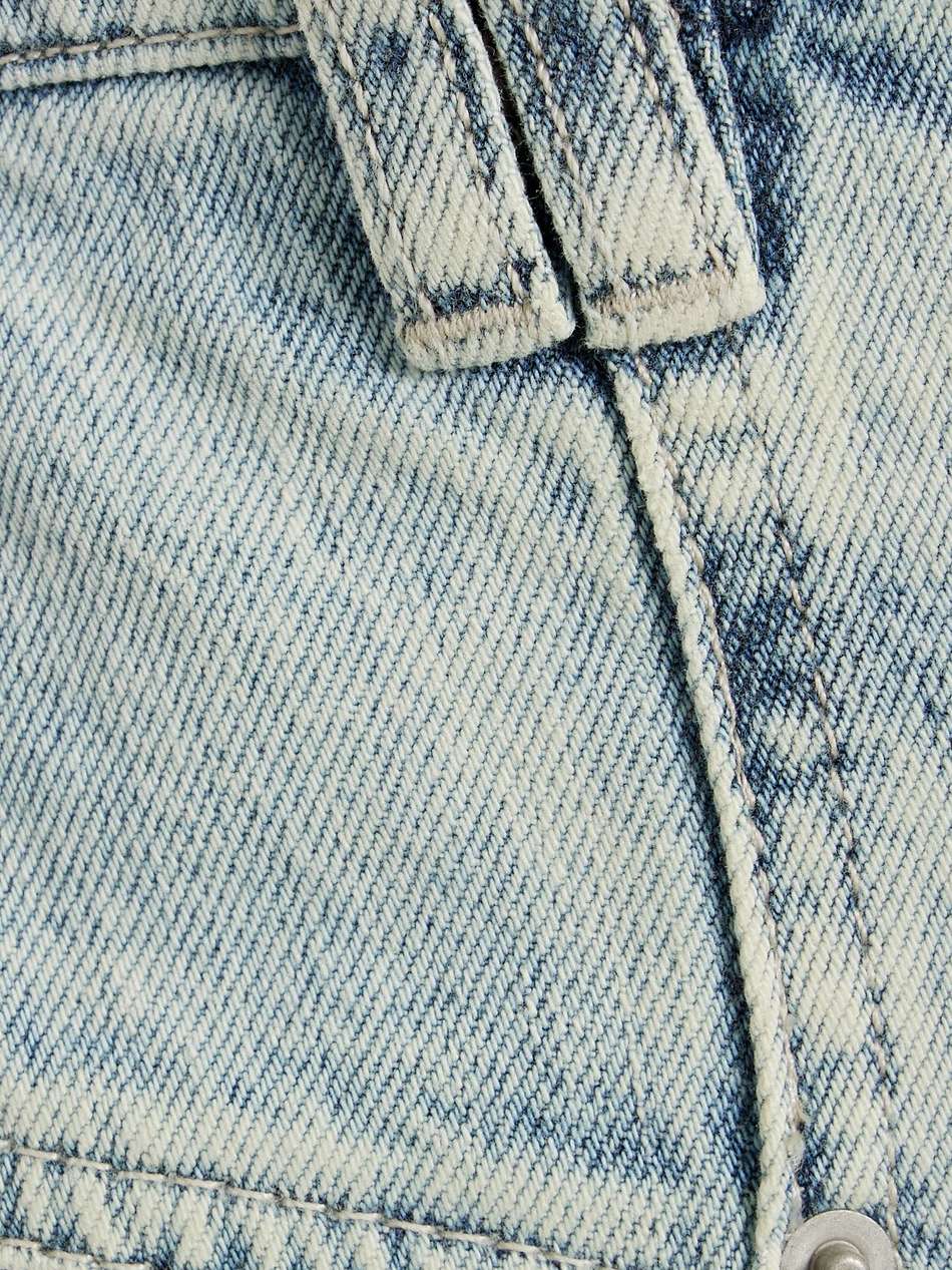 pomano faded denim midi skirt