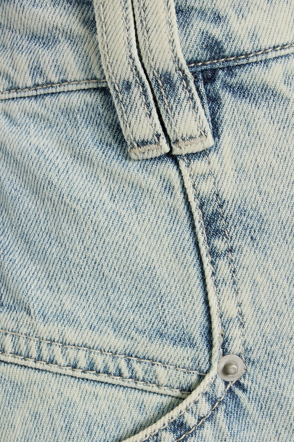 ISABEL MARANT POMANO FADED DENIM MIDI SKIRT