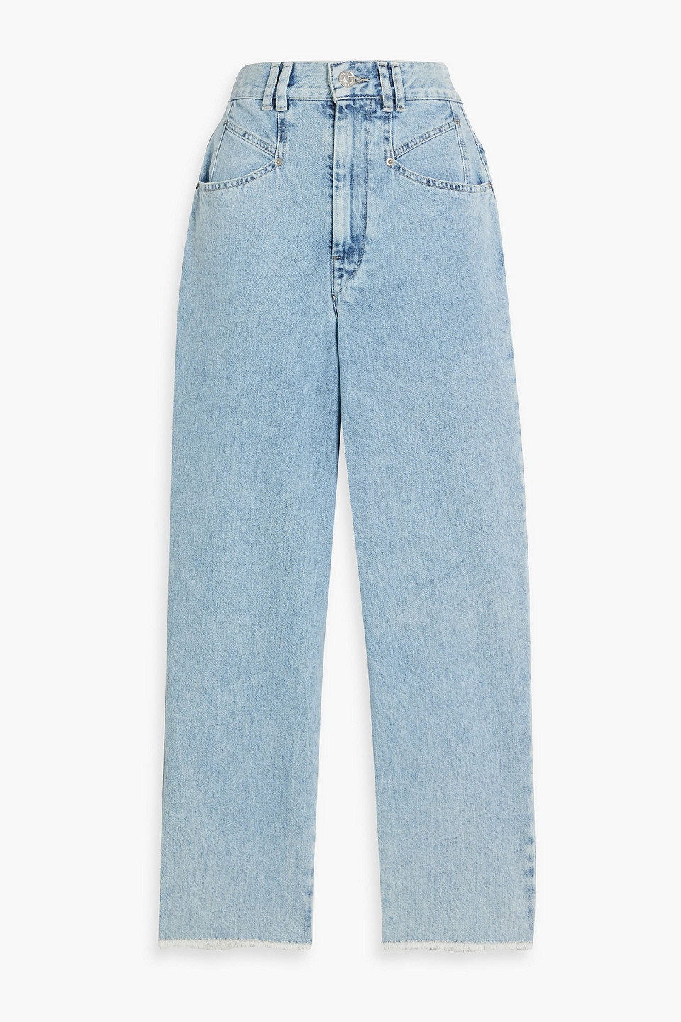 Isabel Marant Dilali Cropped High-rise Straight-leg Jeans