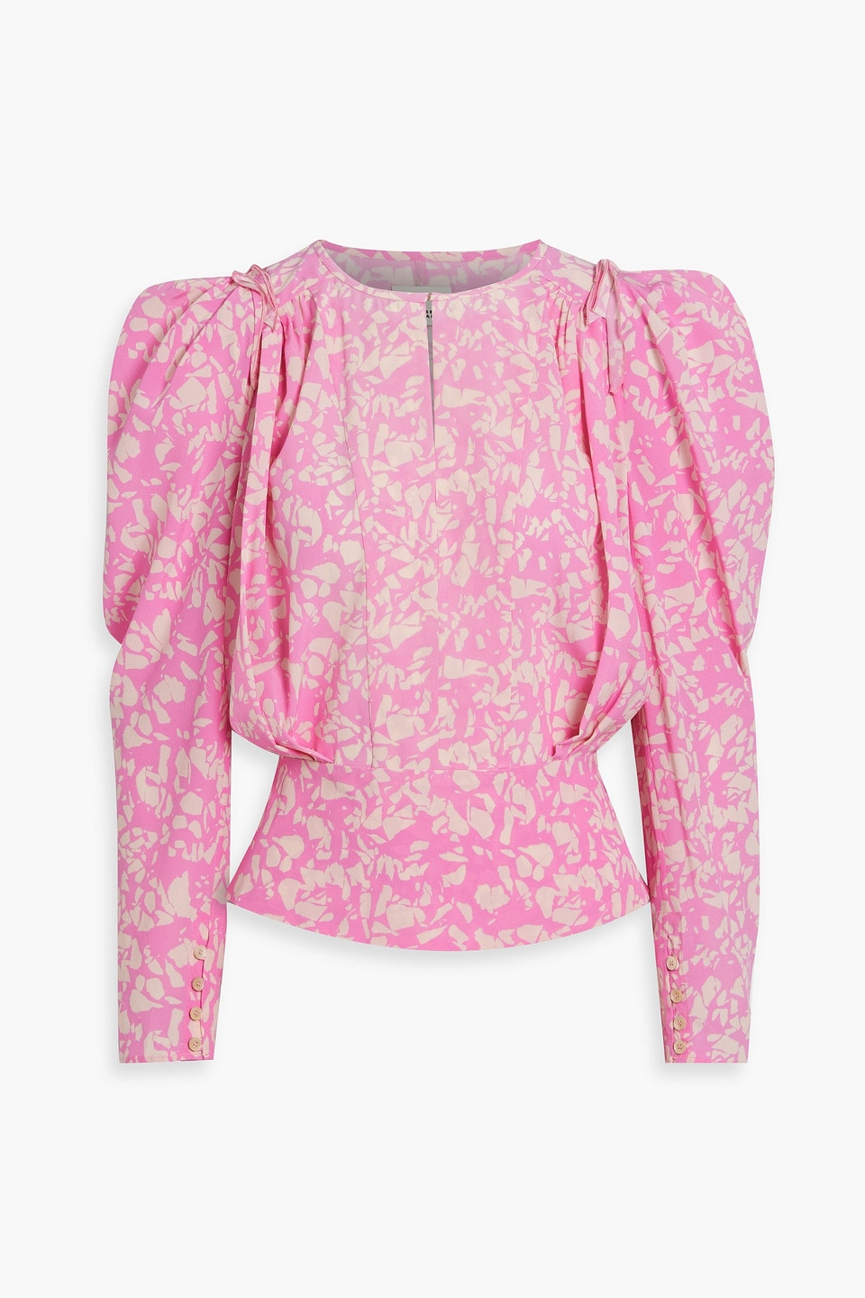 Isabel Marant Zarga Printed Stretch-silk Blouse