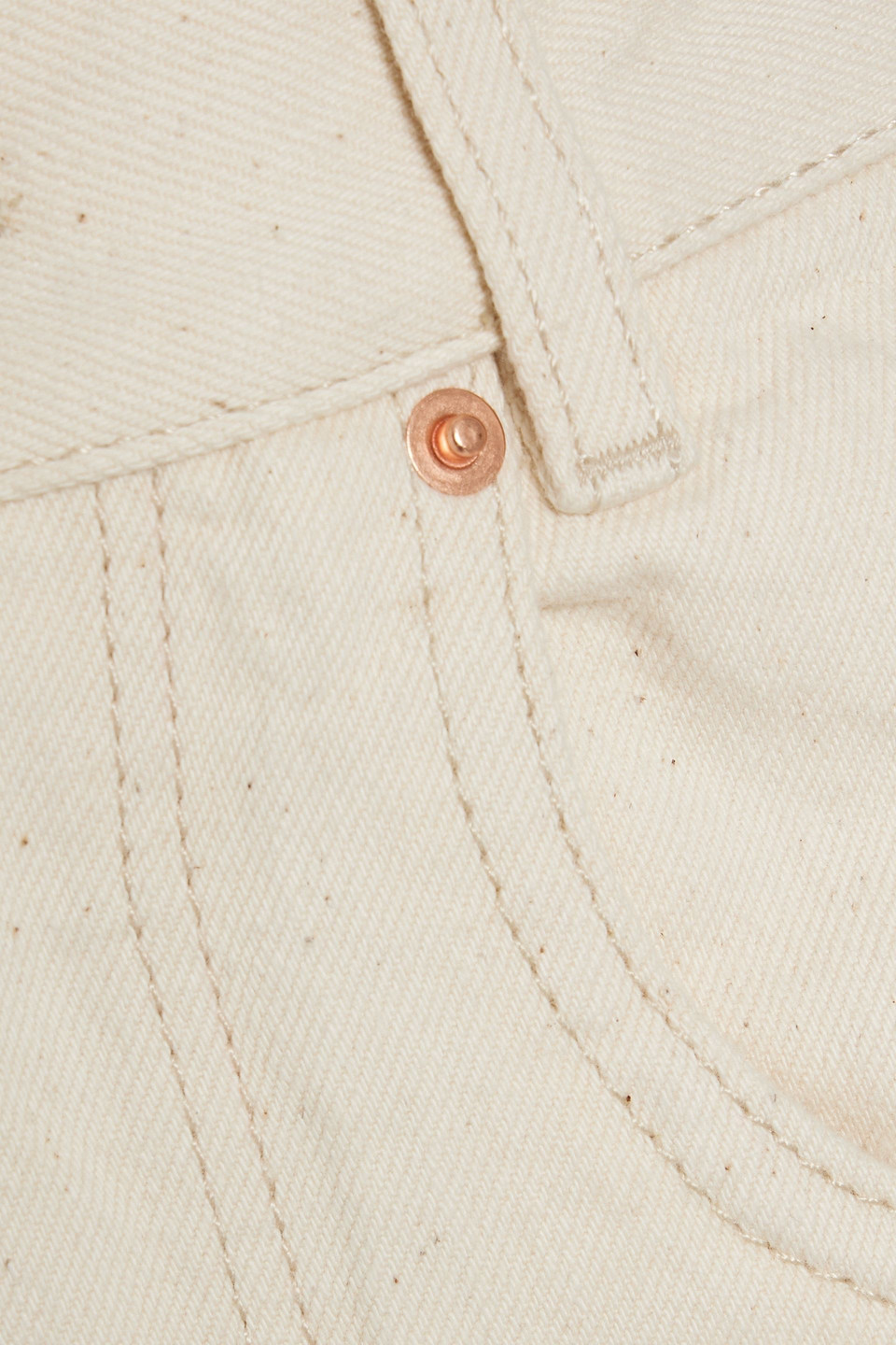 ISABEL MARANT LALISKASR FRAYED HIGH-RISE STRAIGHT-LEG JEANS