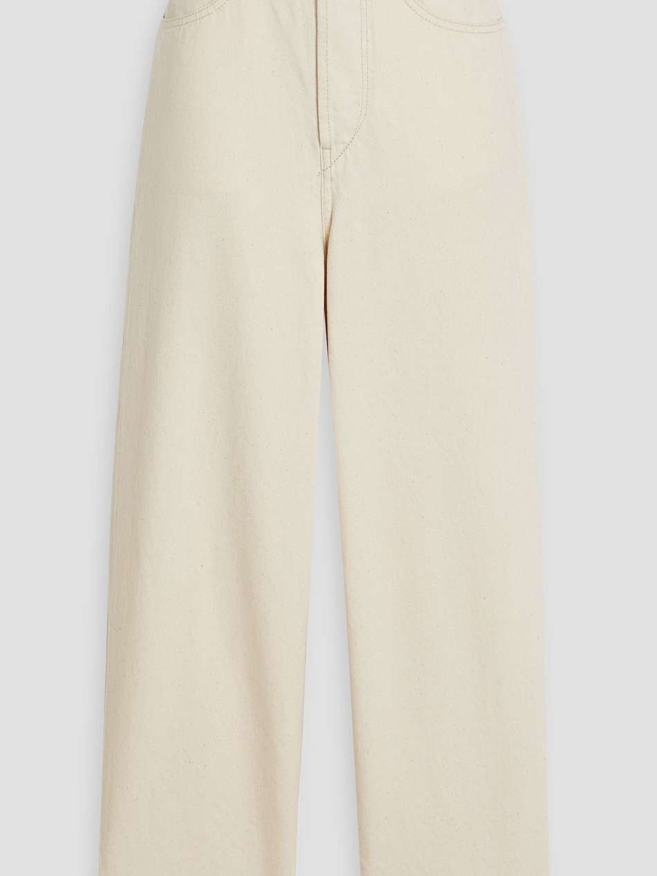 laliskasr frayed high-rise straight-leg jeans
