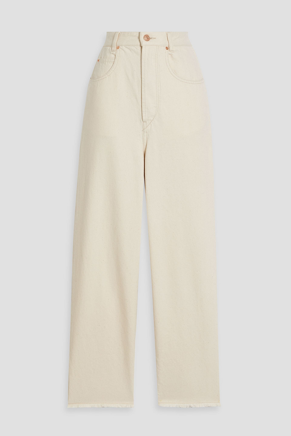 Isabel Marant Laliskasr Frayed High-rise Straight-leg Jeans