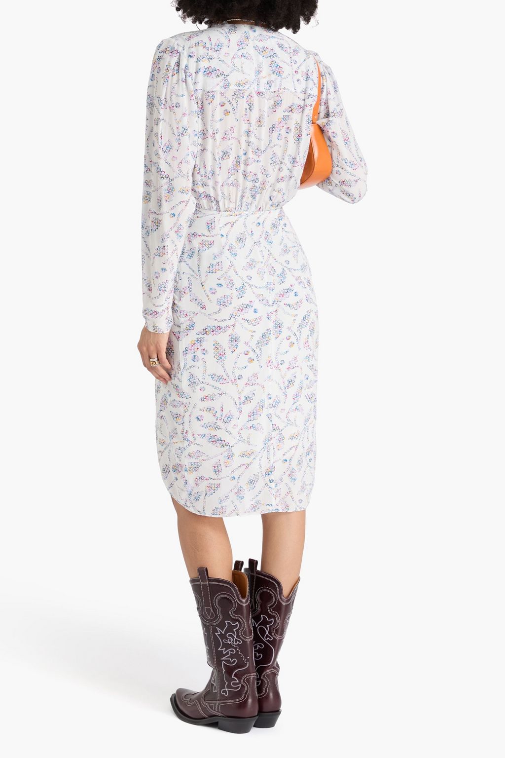 MARANT ÉTOILE Danalia ruched crepe de chine midi dress