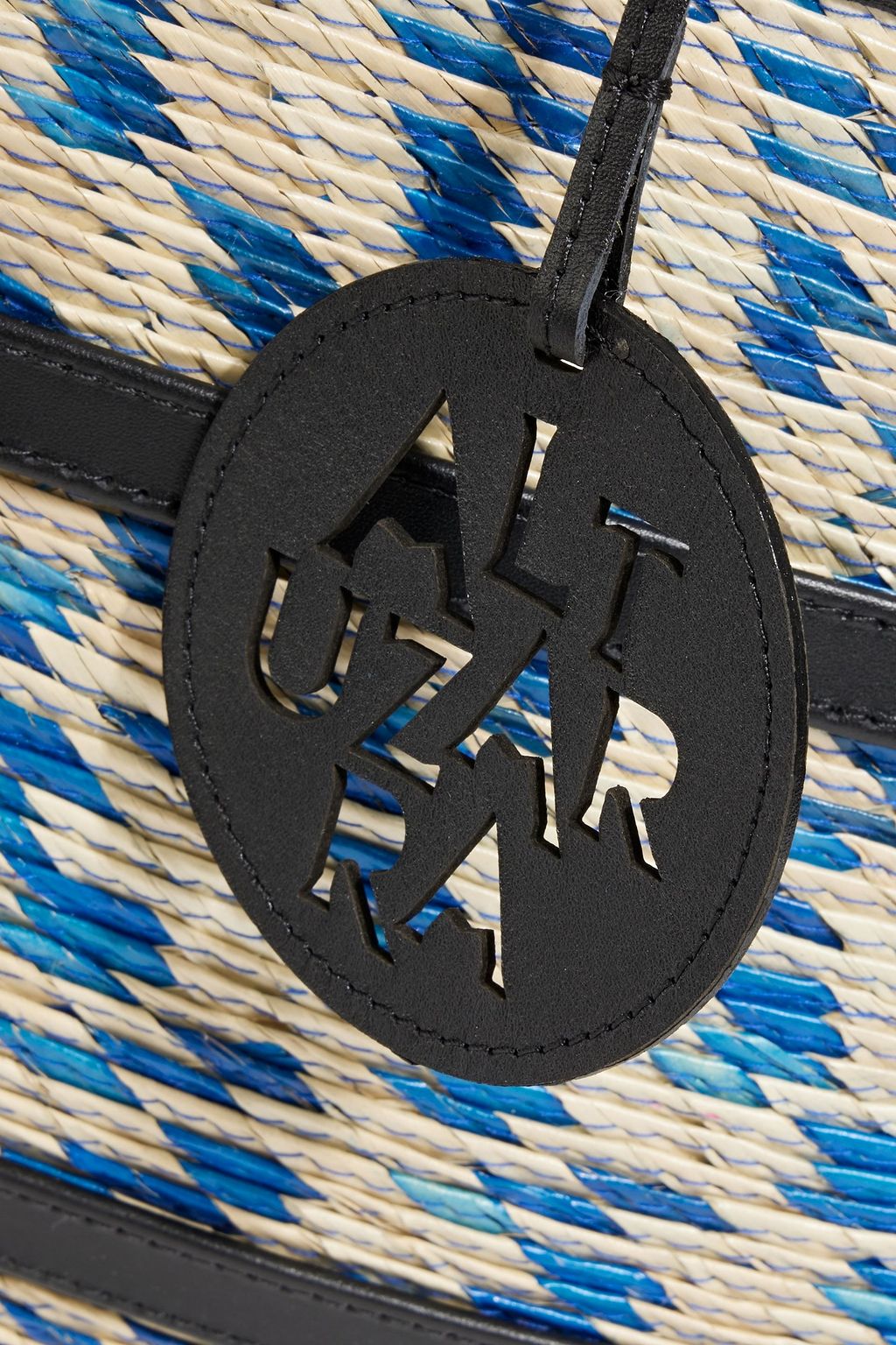 ALTUZARRA Watermill leather-trimmed raffia tote