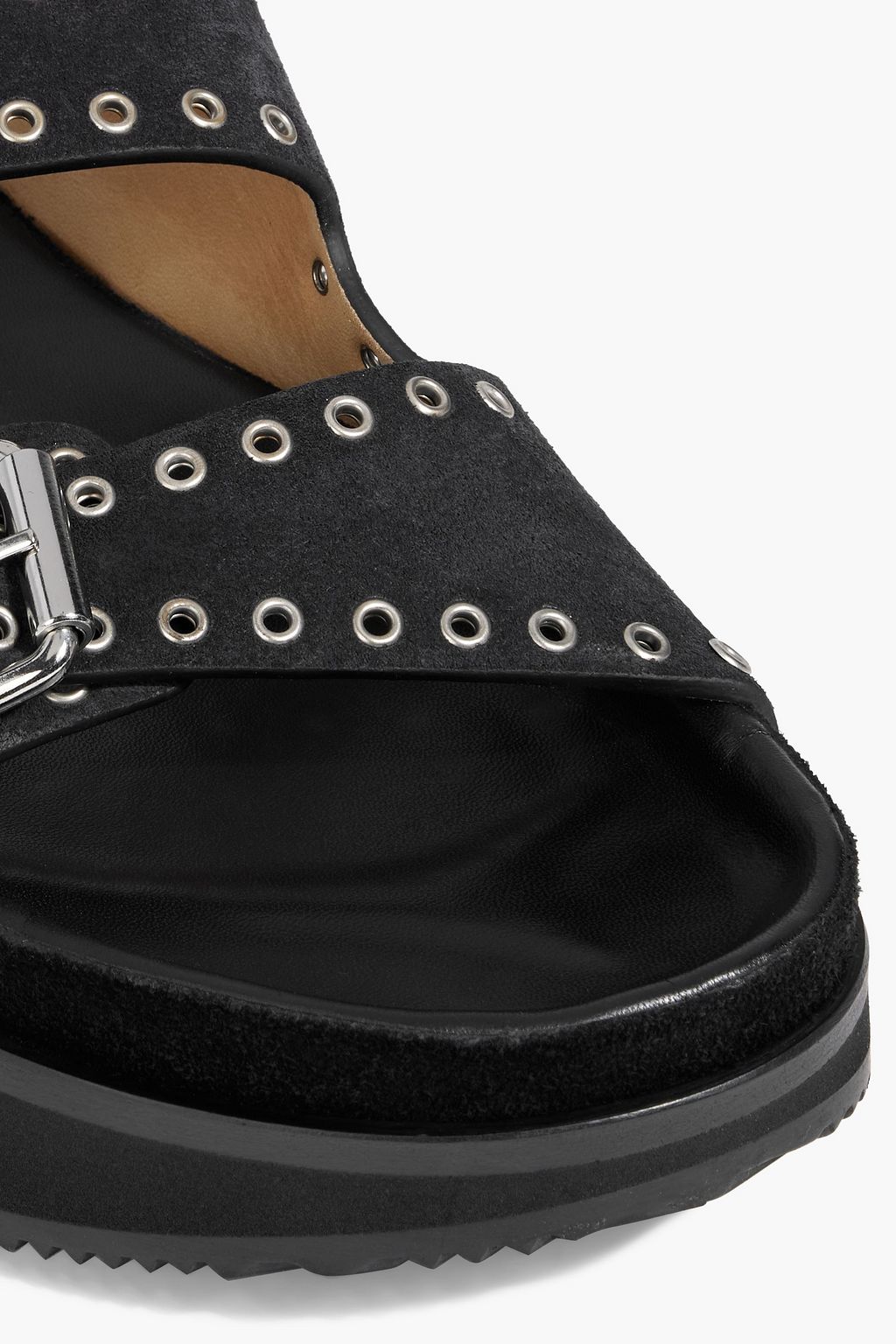 ISABEL MARANT Ophie eyelet-embellished suede slingback sandals
