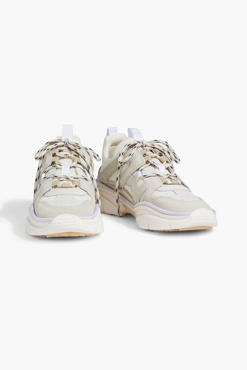 ISABEL MARANT Kindsay mesh, suede and leather sneakers