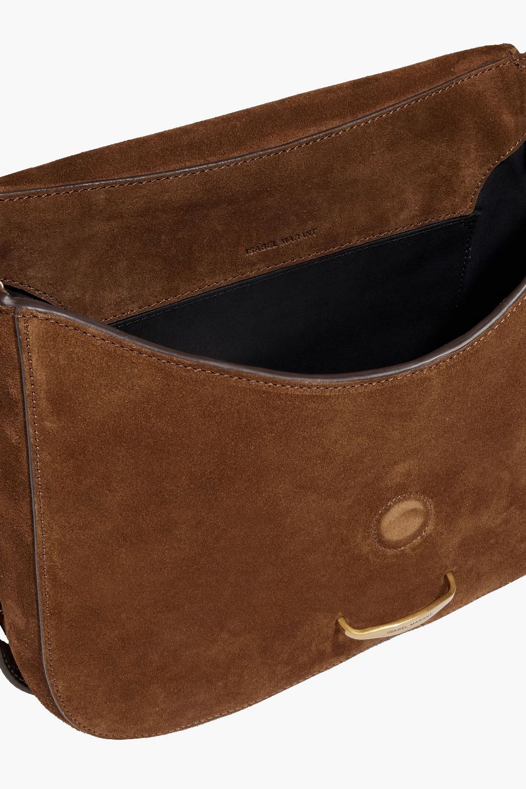 ISABEL MARANT Botsy leather-trimmed suede shoulder bag