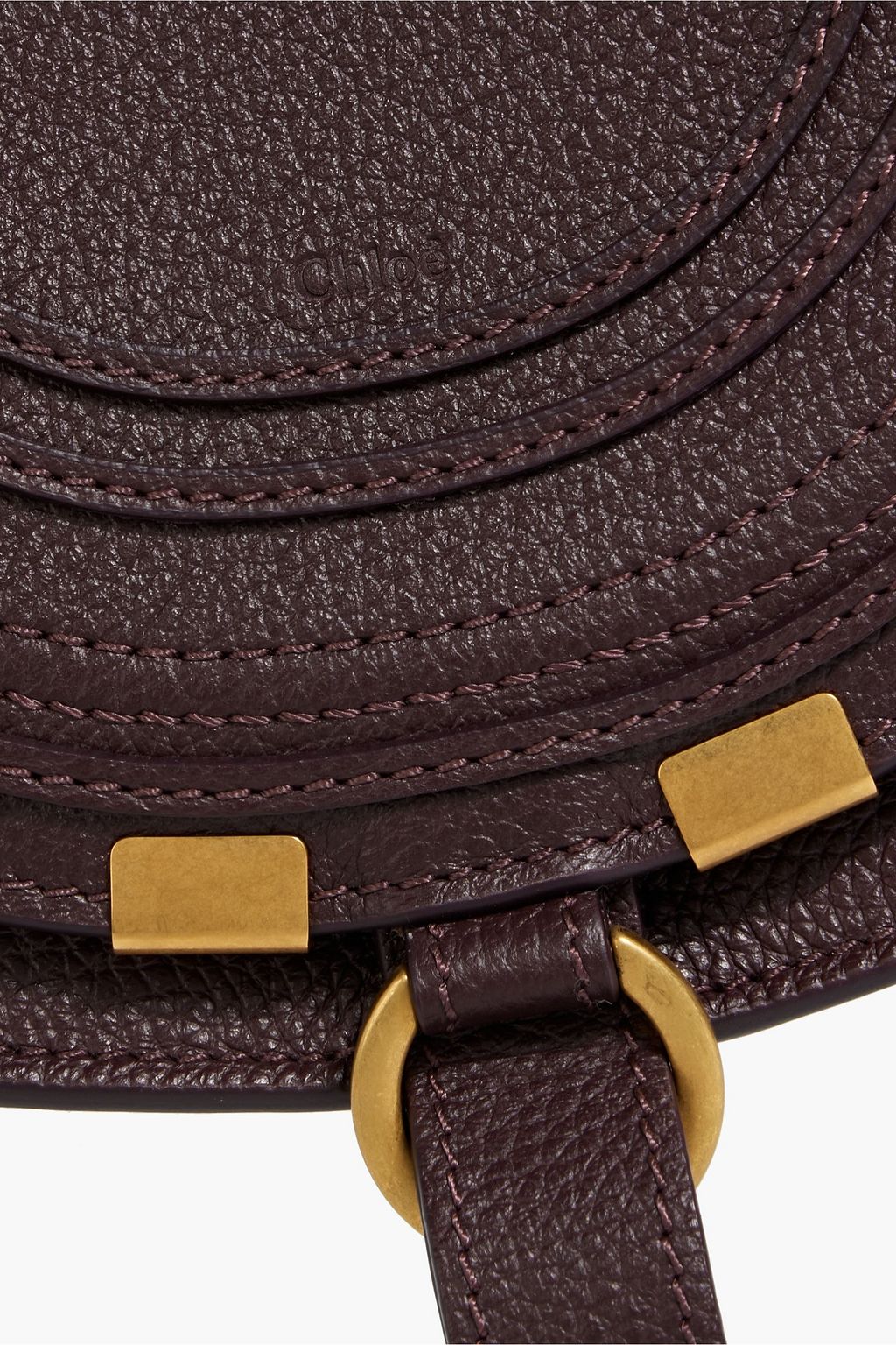 CHLOÉ Marcie pebbled-leather cross-body bag