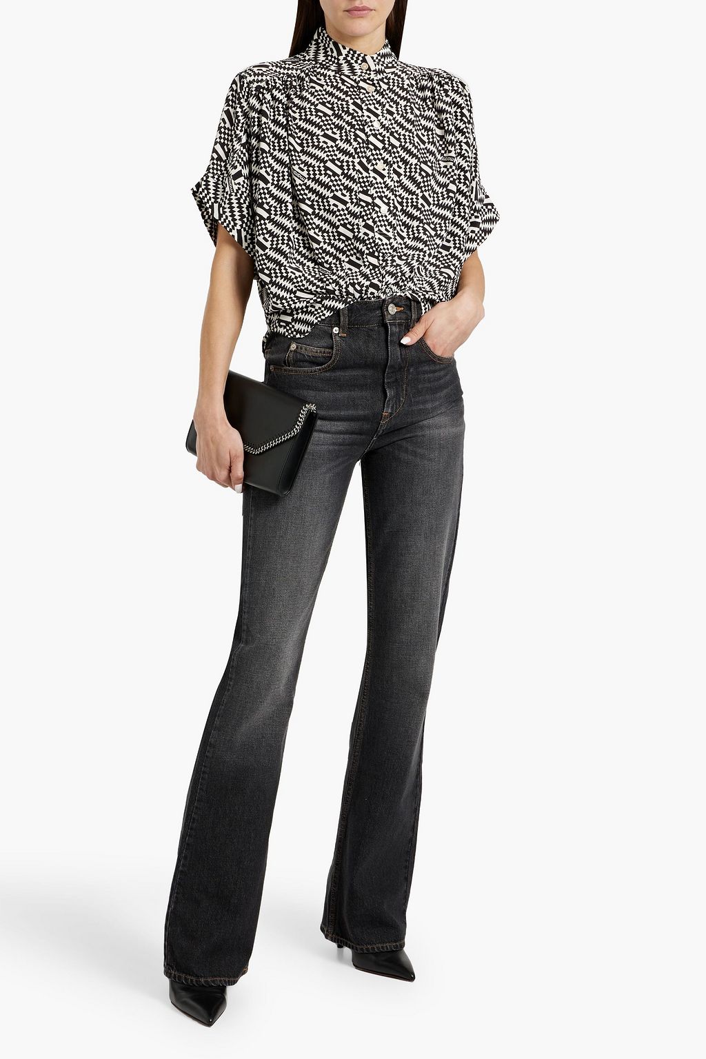 MARANT ÉTOILE Azalea printed crepe de chine top