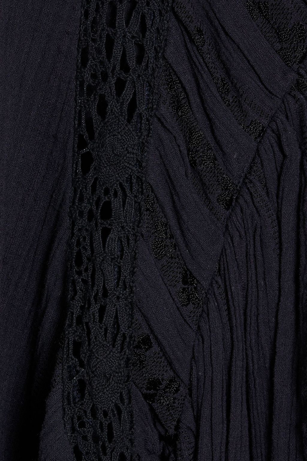 MARANT ÉTOILE Jassie lace-trimmed embroidered cotton-blend crepon blouse