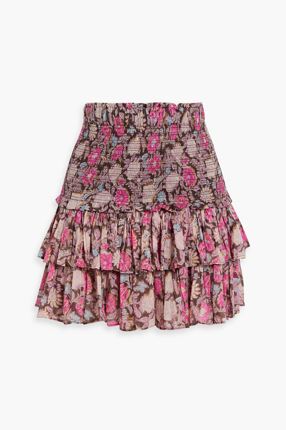 Isabel Marant Étoile Naomi Ruffled Floral-print Cotton-voile Mini Skirt