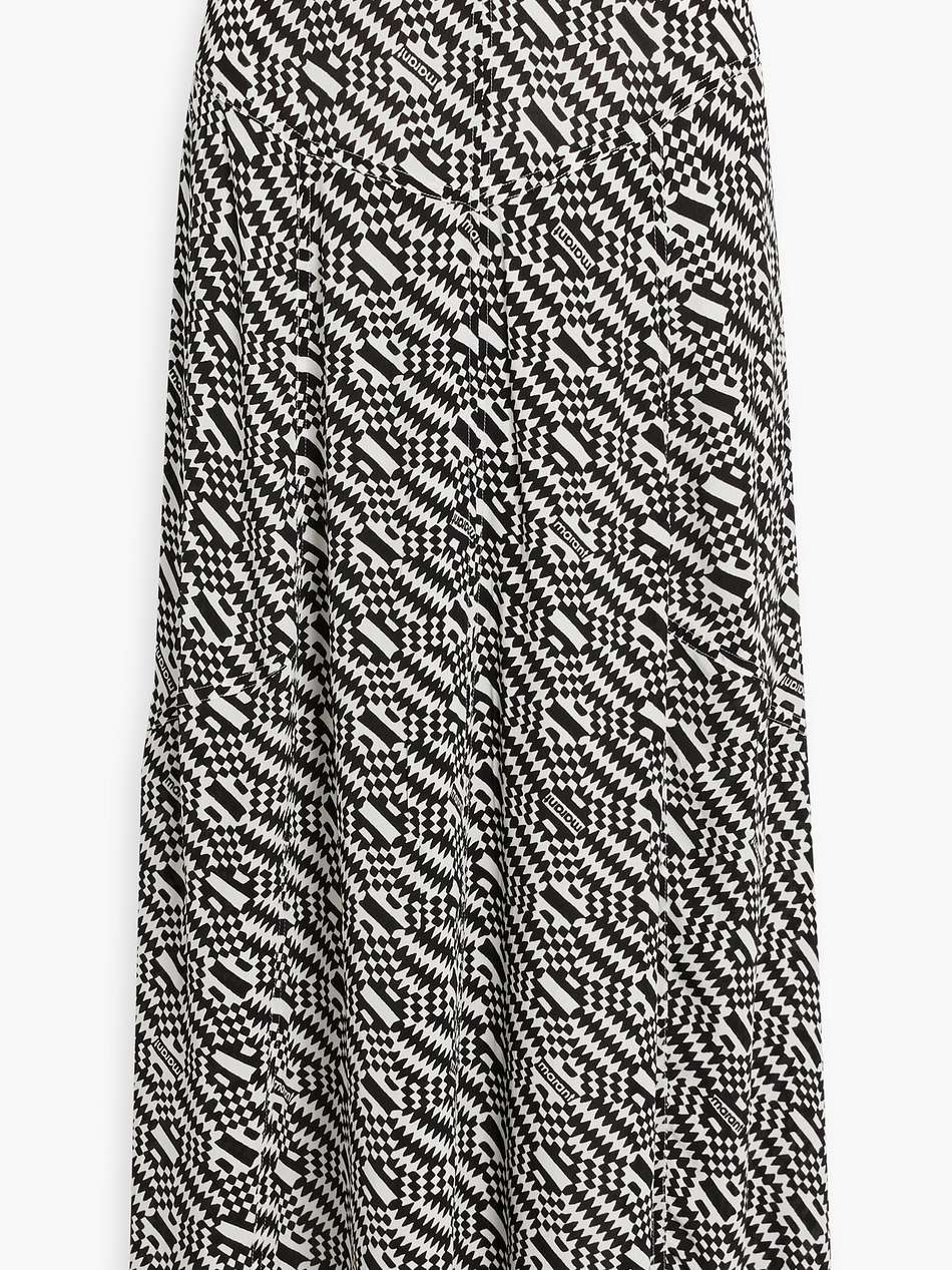 alona printed crepe de chine maxi skirt