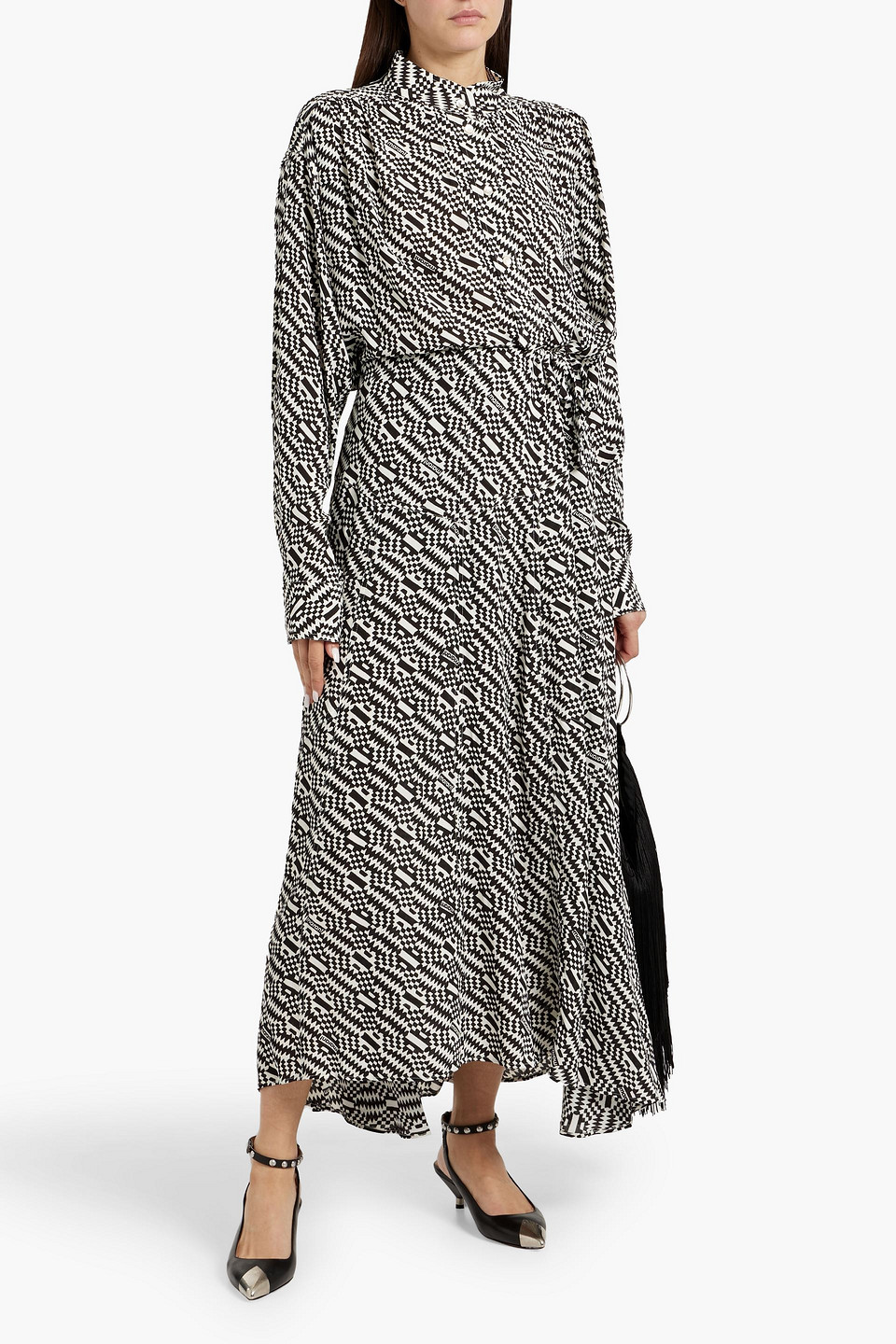 ISABEL MARANT ÉTOILE ALONA PRINTED CREPE DE CHINE MAXI SKIRT