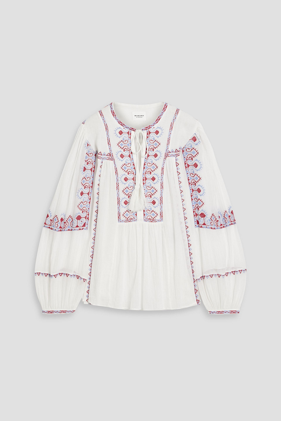 Isabel Marant Étoile Kiledea Embroidered Cotton-voile Blouse
