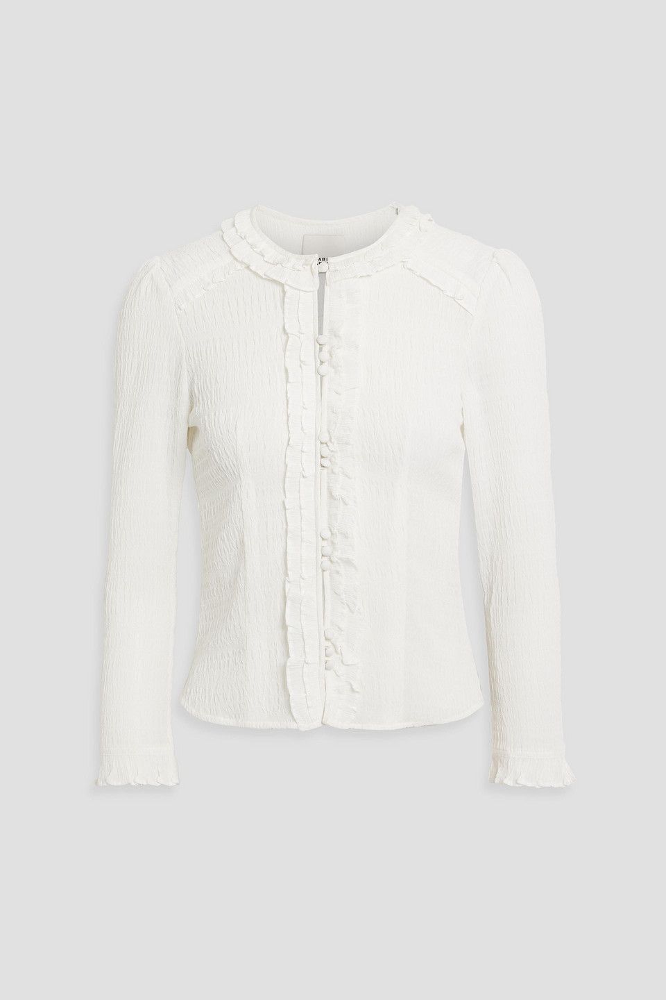 Isabel Marant Georgia Ruffled Shirred Gauze Top