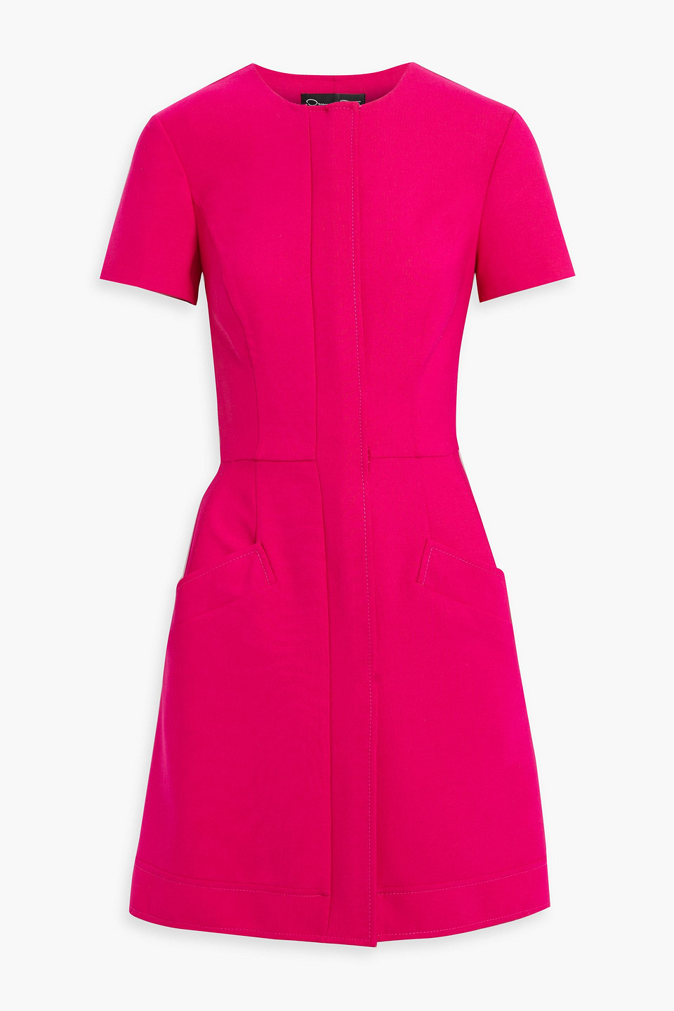 Oscar De La Renta Grain De Poudre Wool-blend Mini Dress