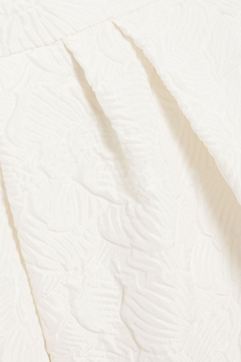OSCAR DE LA RENTA Strapless pleated cloqué mini dress