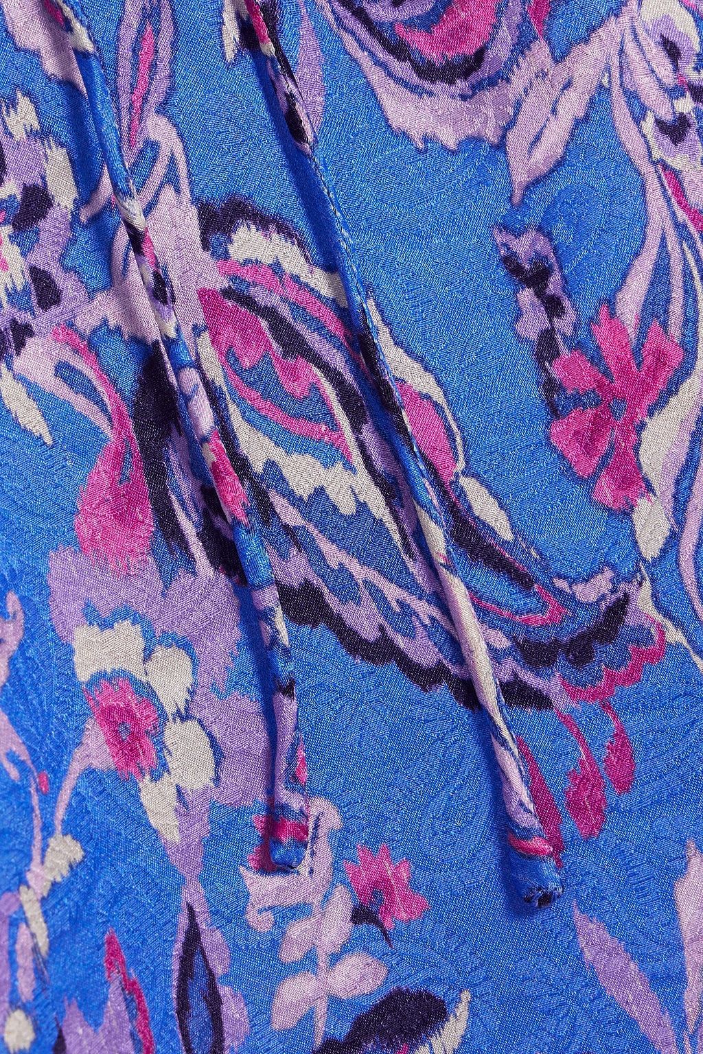 ISABEL MARANT Penelope printed satin-jacquard top