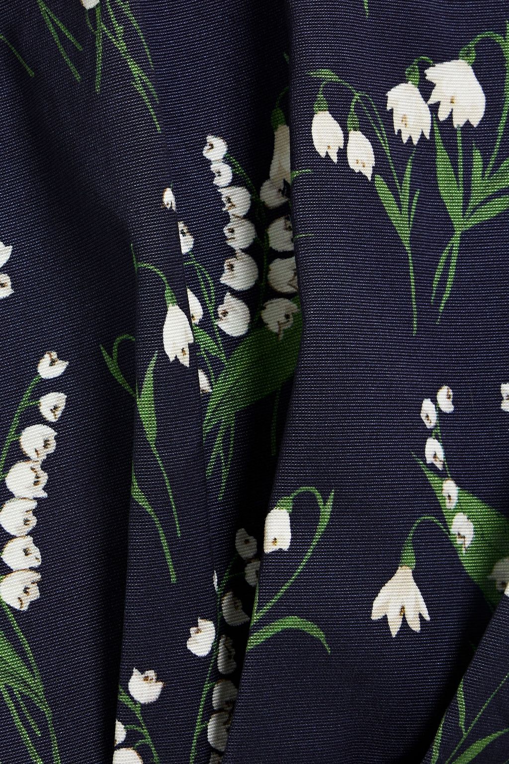 CAROLINA HERRERA Ruffled floral-print faille dress
