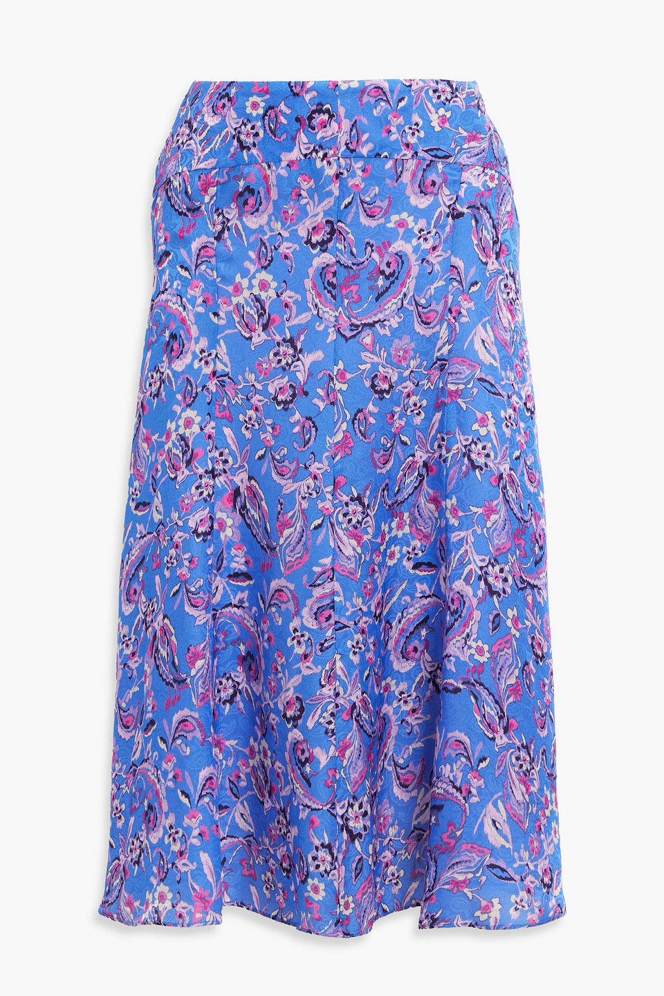 Isabel Marant Prielle Printed Satin-jacquard Midi Skirt