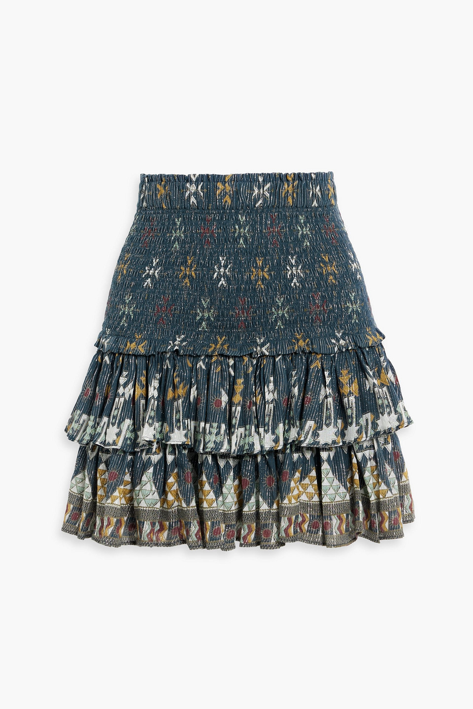 Isabel Marant Étoile Naomi Ruffled Printed Cotton-voile Mini Skirt