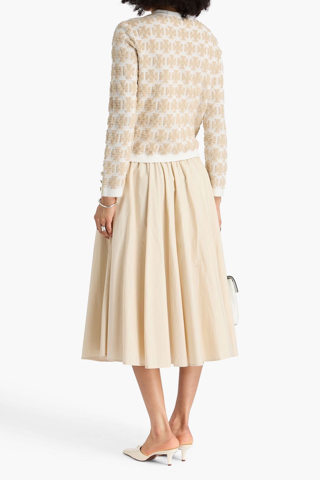 TORY BURCH Kendra jacquard-knit cardigan