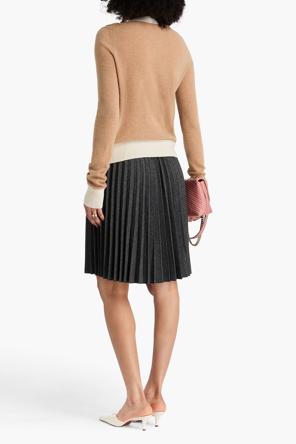  Tory Burch - Zweifarbiger Cardigan Aus Wolle - Braun - S 