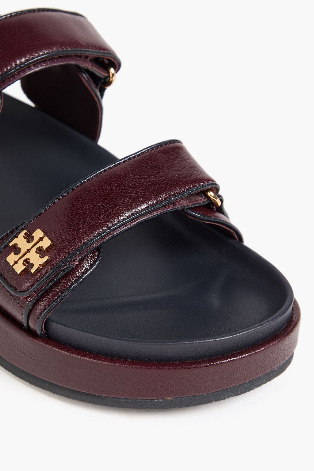 TORY BURCH Kira embellished leather platform sandals