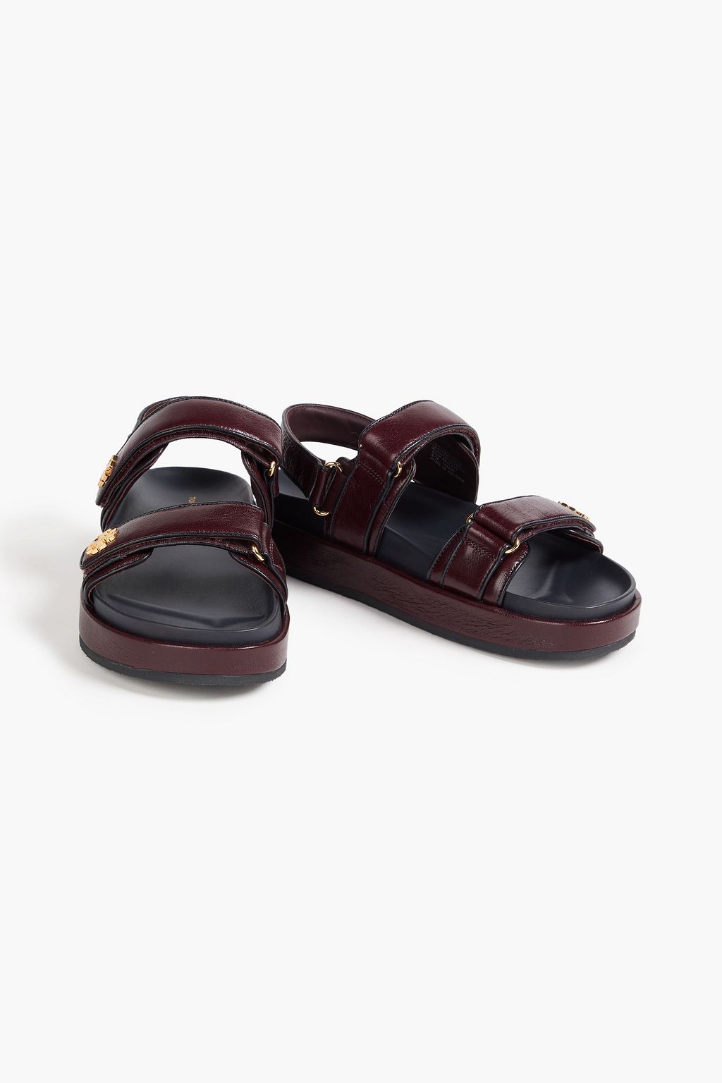 TORY BURCH Kira embellished leather platform sandals