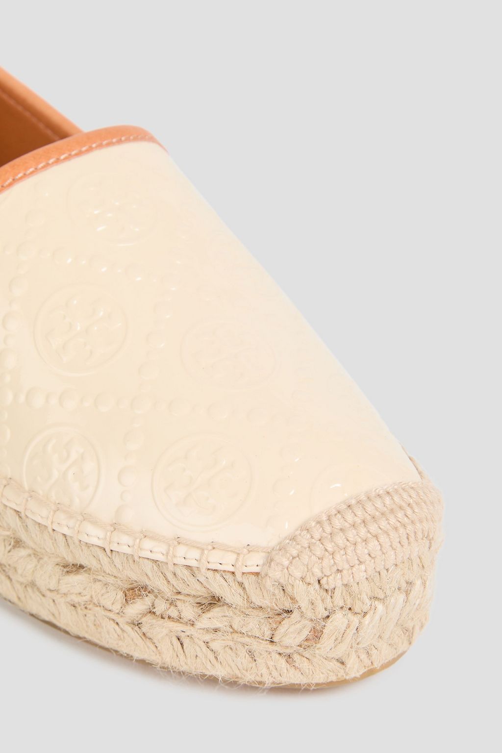 TORY BURCH Patent-leather platform espadrilles