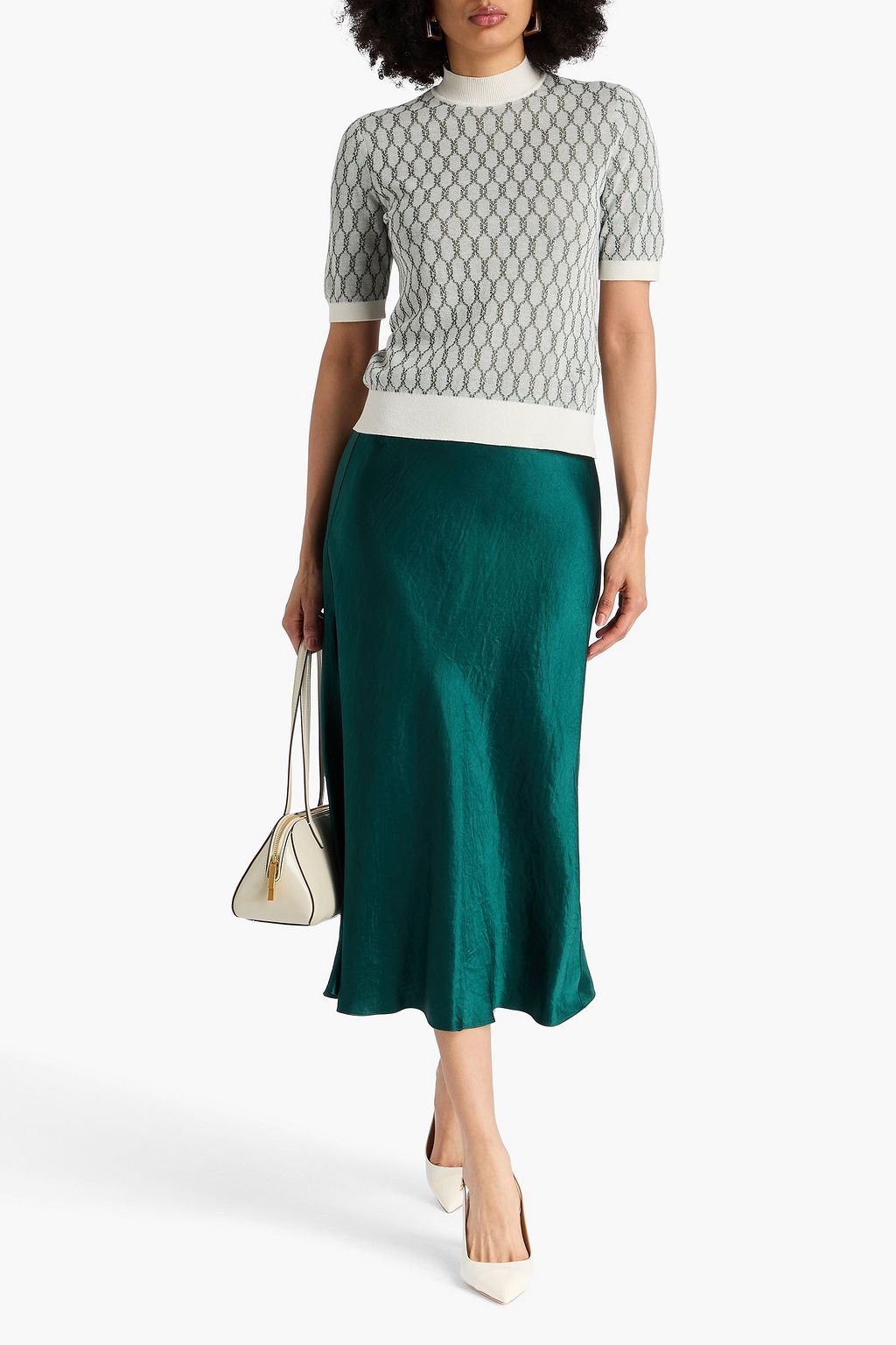 TORY BURCH ジャカードニット コットン混 トップス