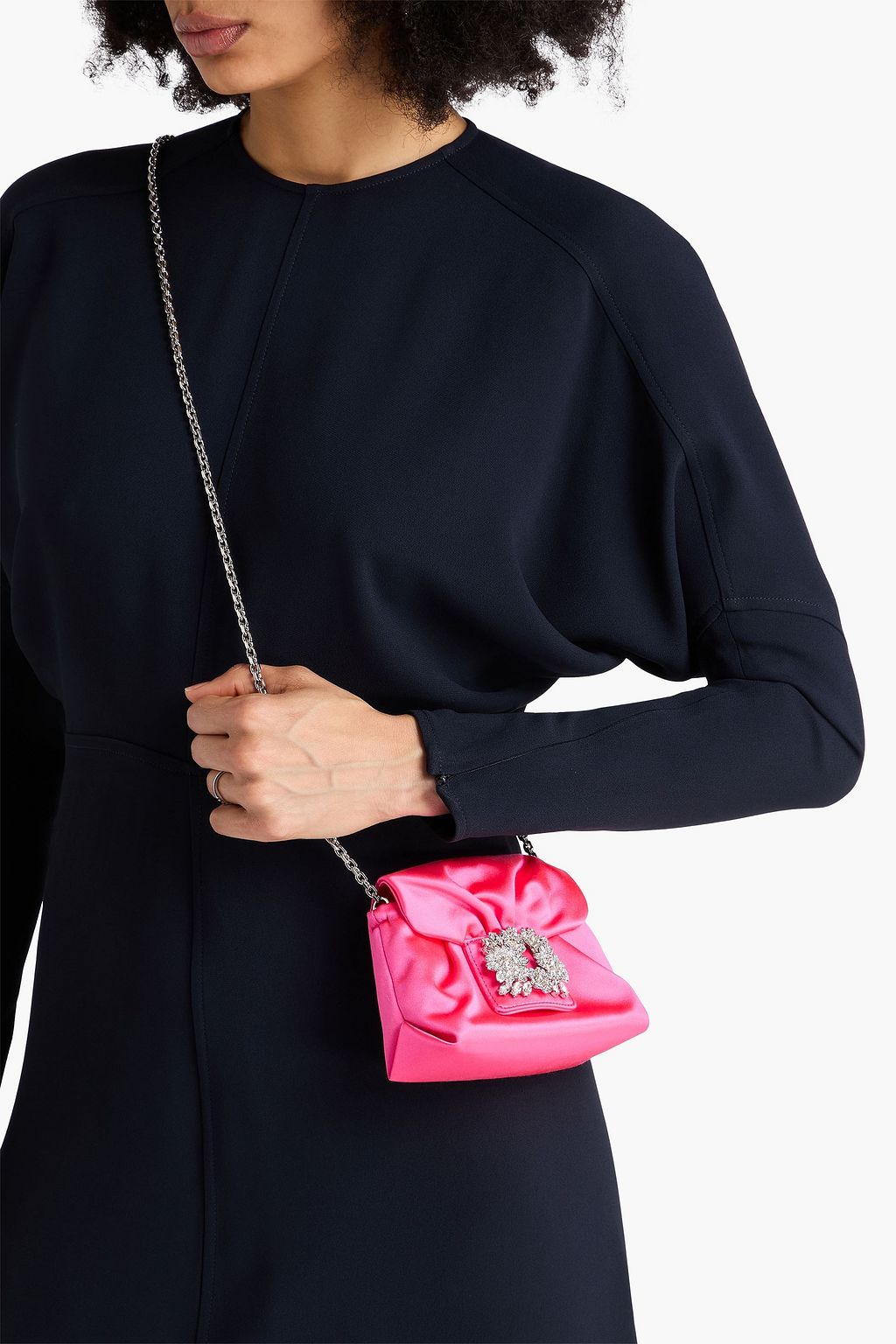 ROGER VIVIER Bouquet Strass embellished satin shoulder bag