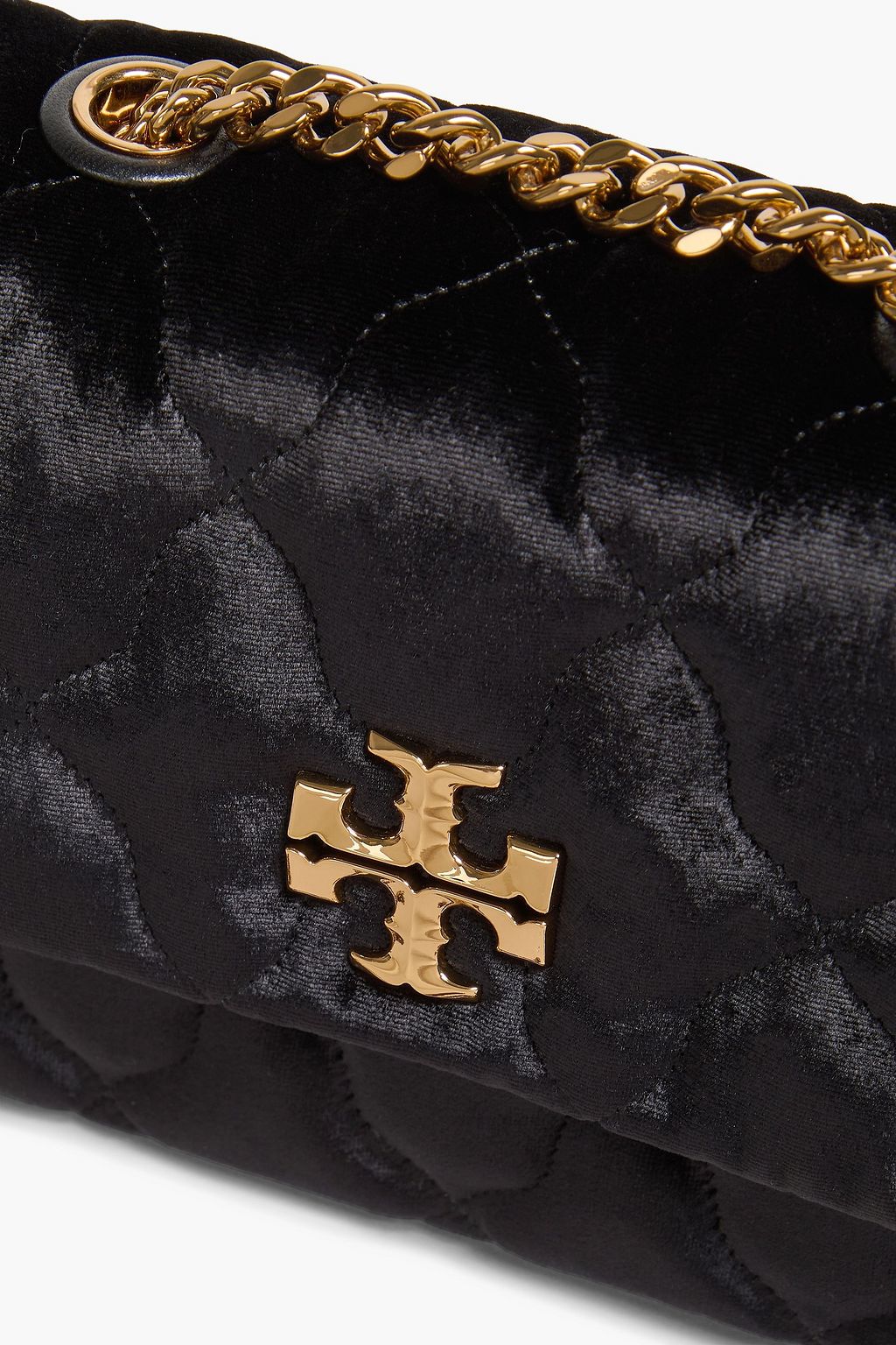 TORY BURCH Kira ベルベット ショルダーバッグ キルティング