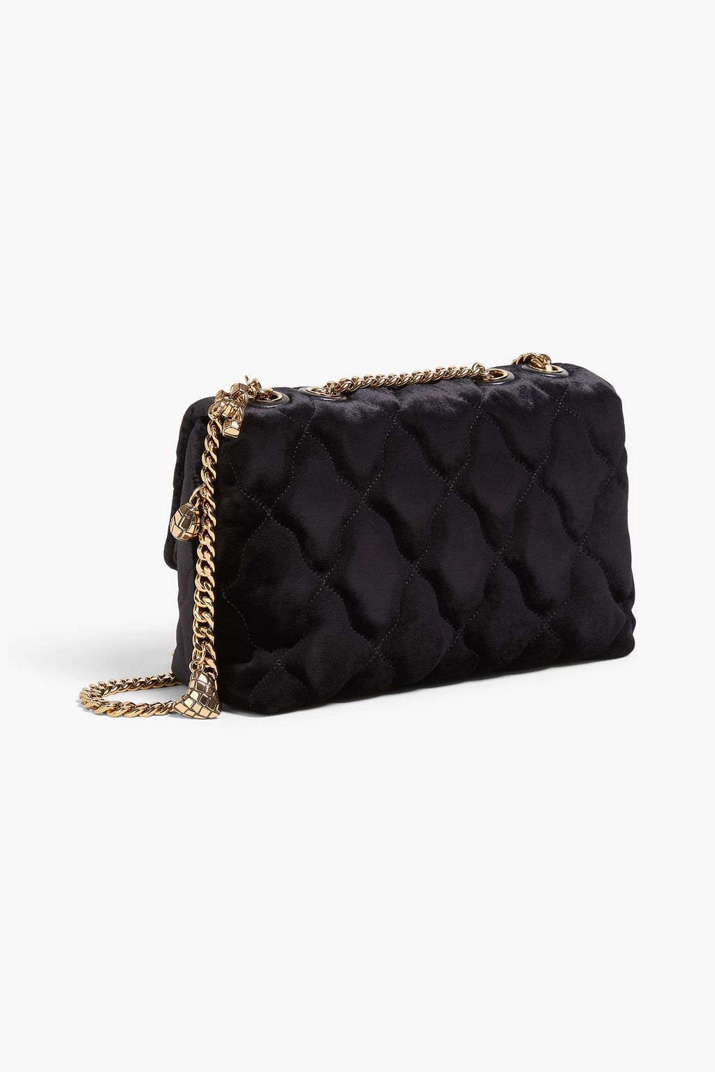 TORY BURCH Kira ベルベット ショルダーバッグ キルティング