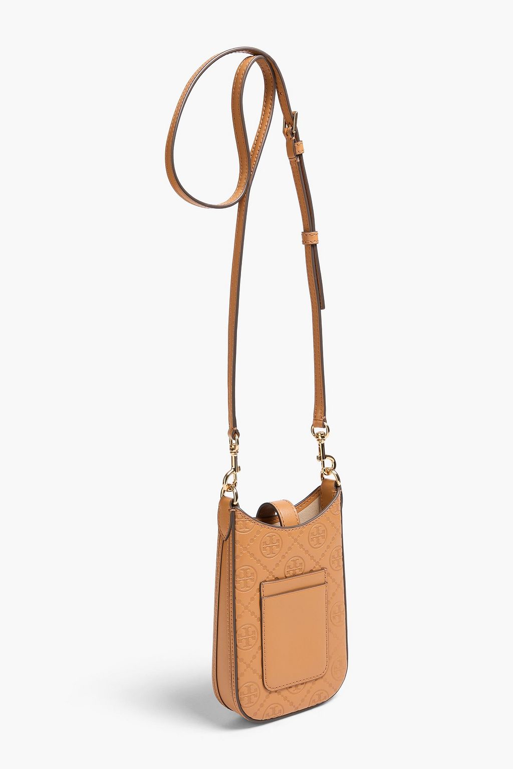 TORY BURCH Embossed leather phone pouch