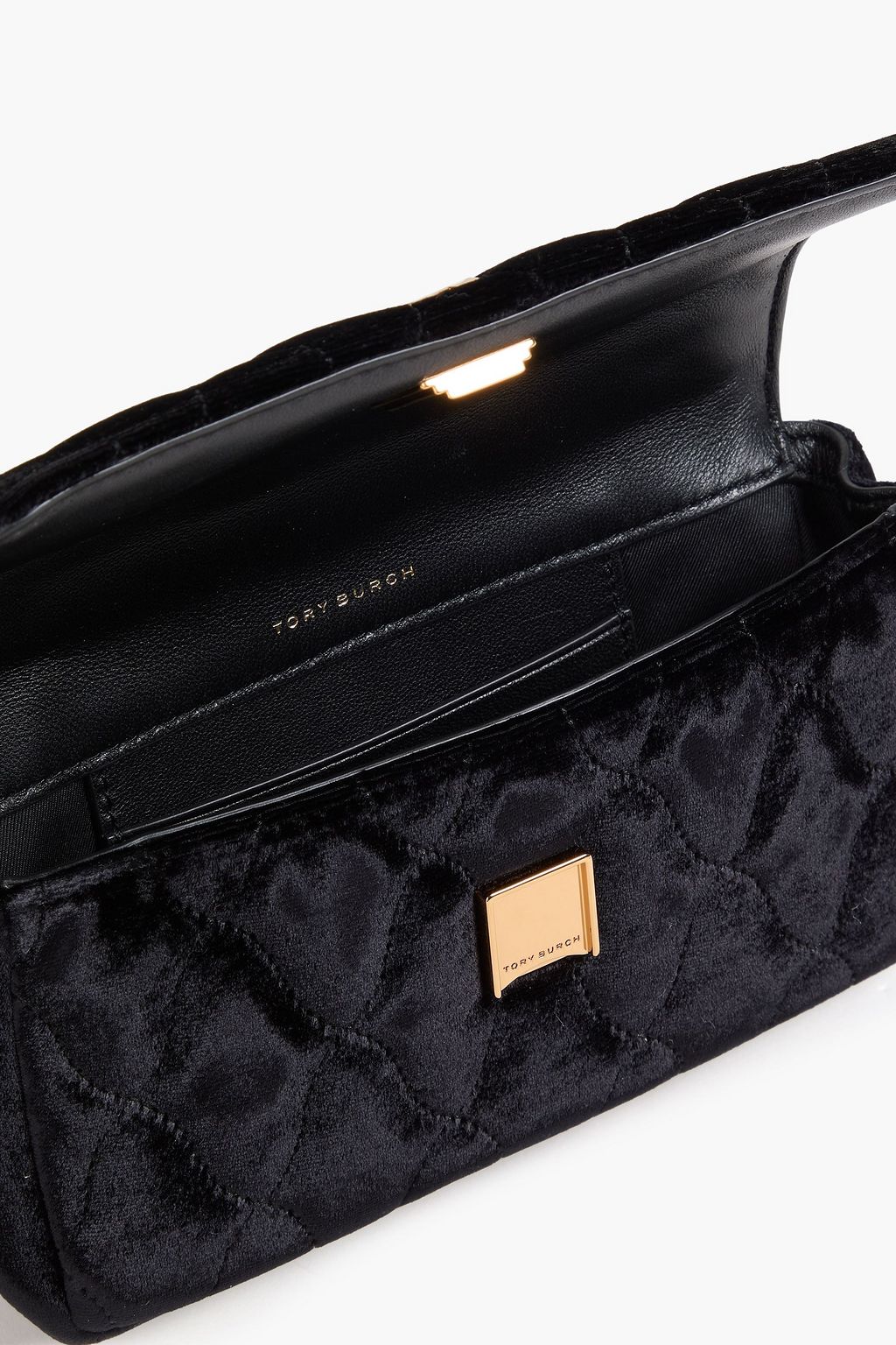 TORY BURCH Kira quilted velvet shoulder bag