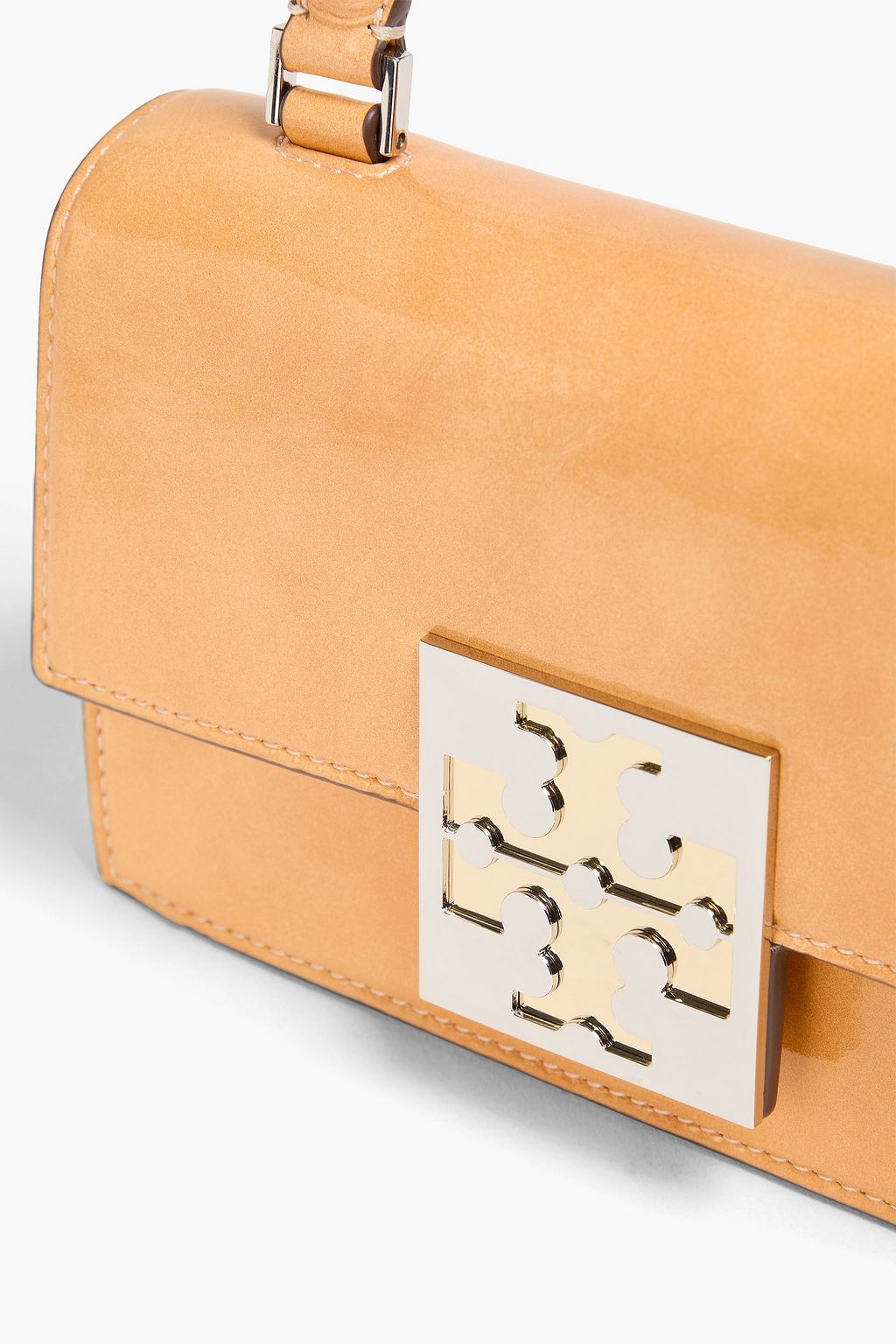 TORY BURCH Bon Bon two-tone patent-leather tote