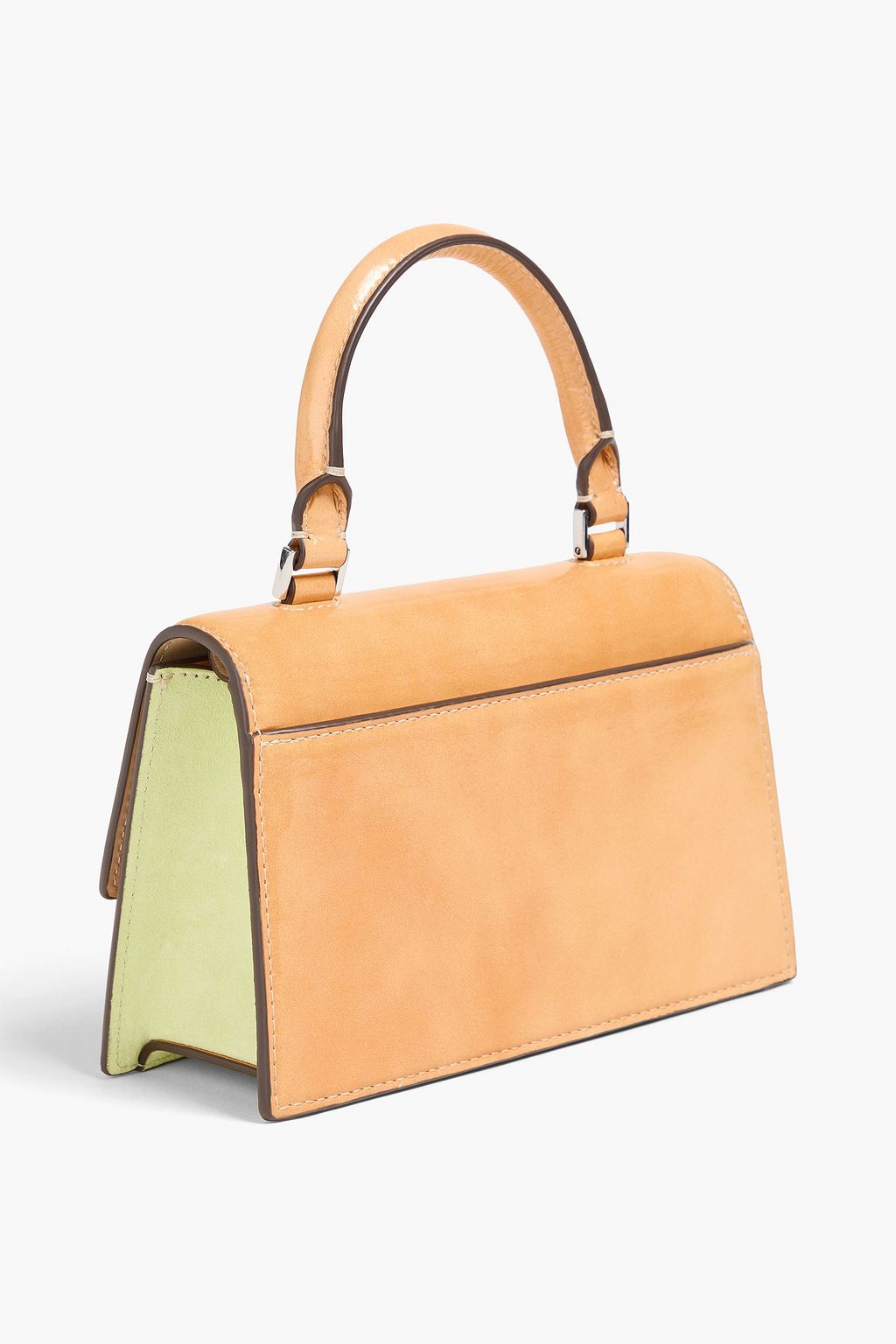 TORY BURCH Bon Bon two-tone patent-leather tote