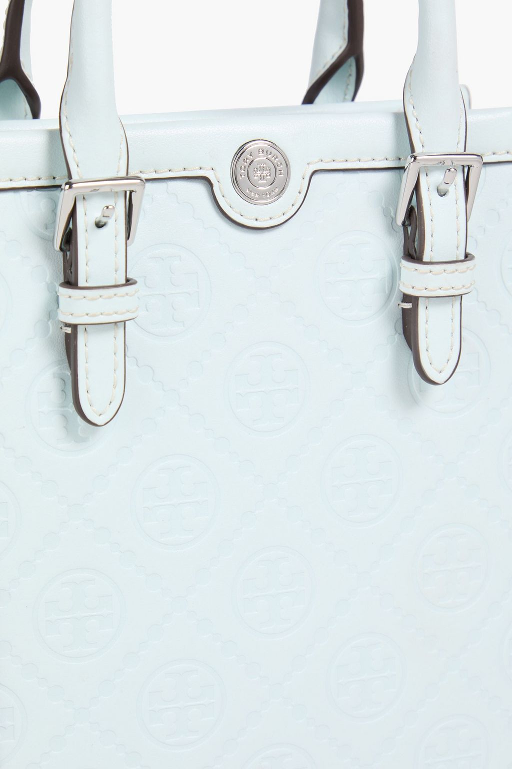 TORY BURCH حقيبة توت من الجلد بنقشة شعار العلامة بحرف T