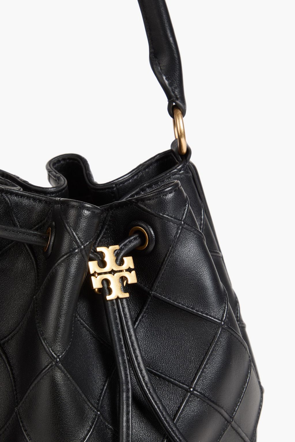 TORY BURCH حقيبة باكيت "فليمينغ" من الجلد بتصميم مبطّن