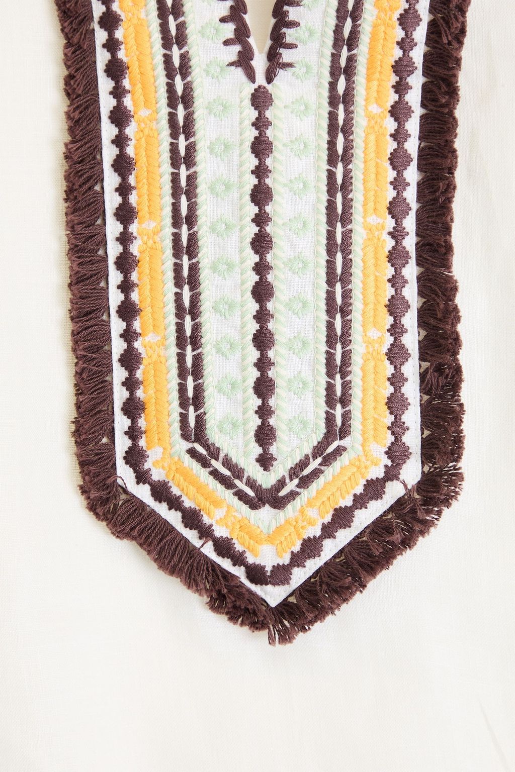 TORY BURCH Embroidered linen  tunic