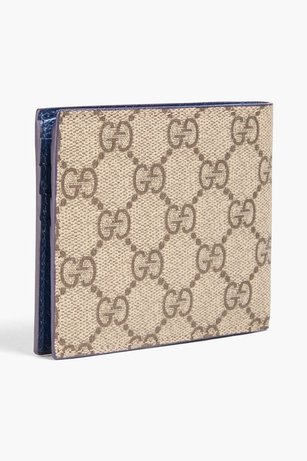 GUCCI GG Supreme logo-print coated-canvas and leather wallet