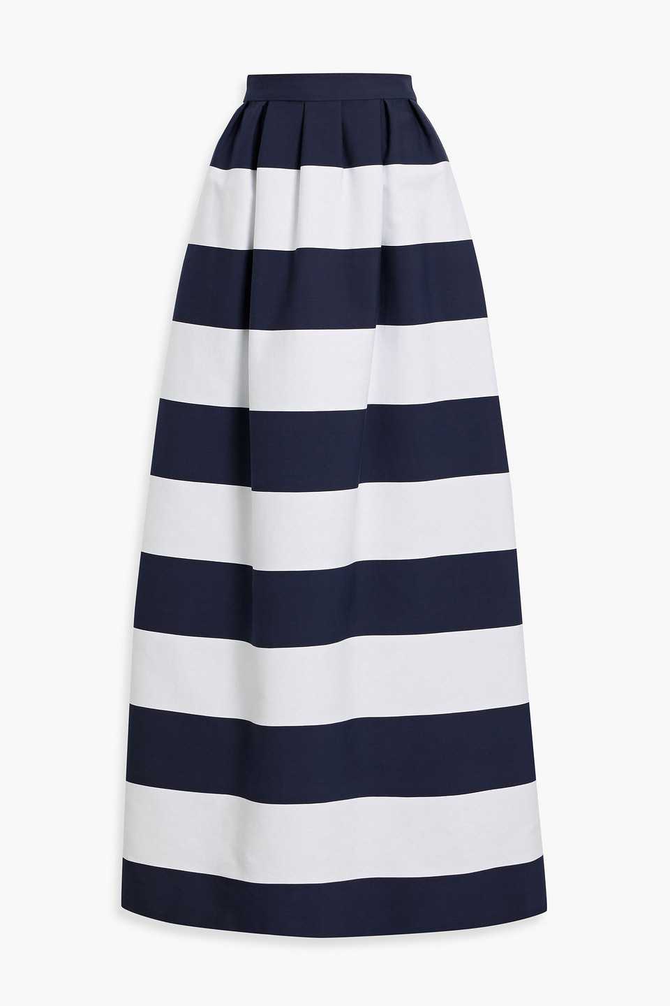 Carolina Herrera Striped Cotton-blend Maxi Skirt