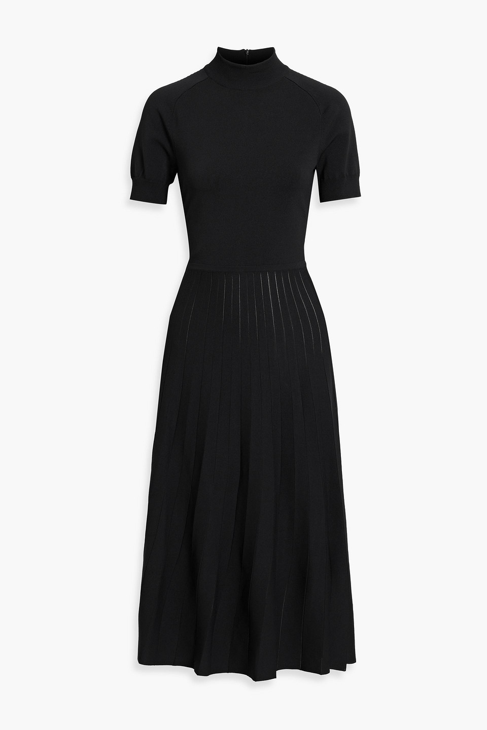 Carolina Herrera Pleated Stretch-knit Midi Dress