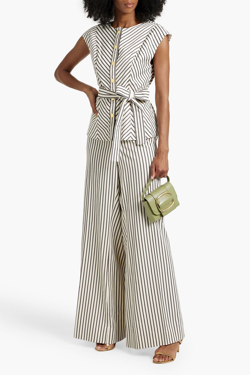 CAROLINA HERRERA Striped twill top