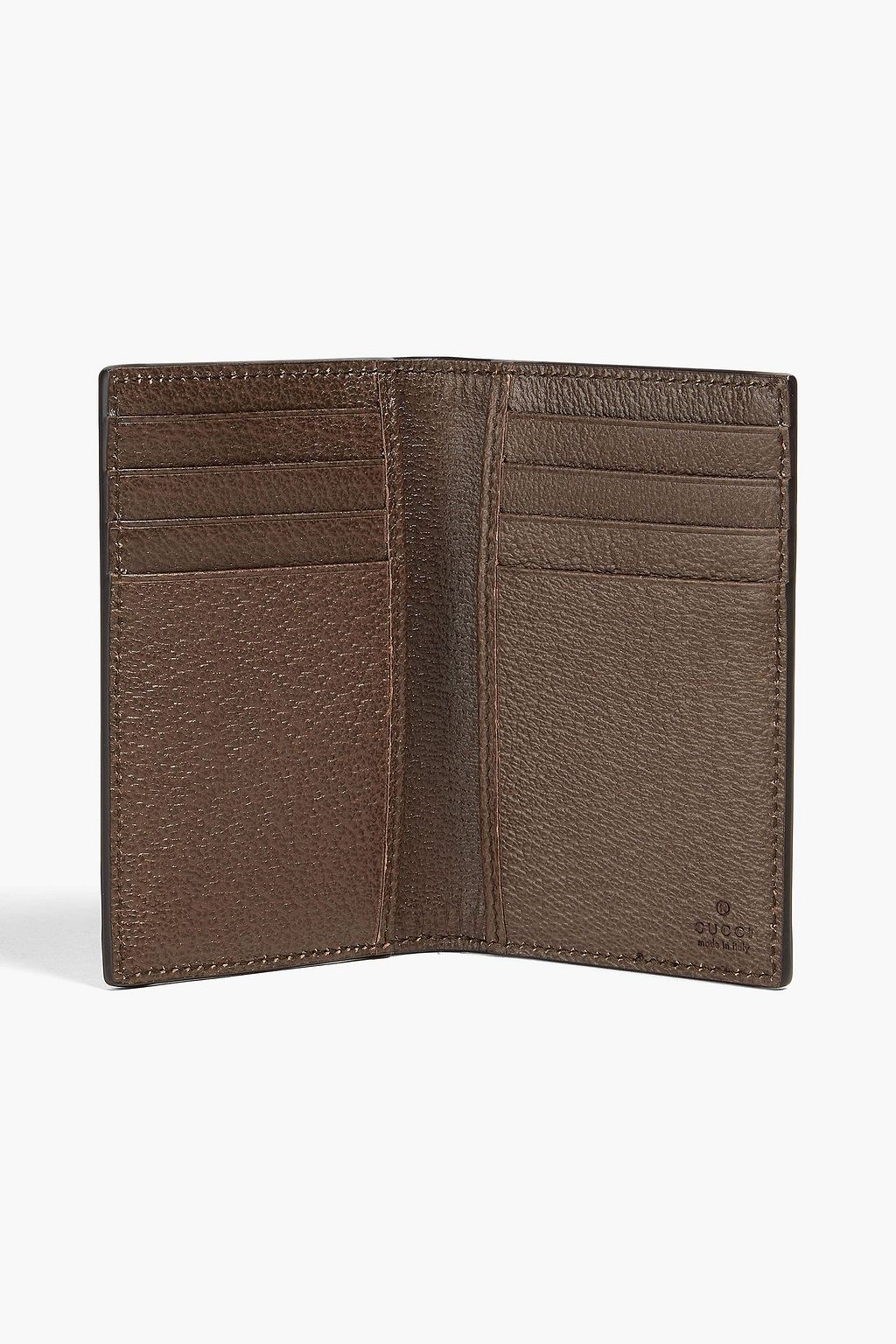GUCCI Ophidia webbing-trimmed logo-print coated-canvas and leather cardholder